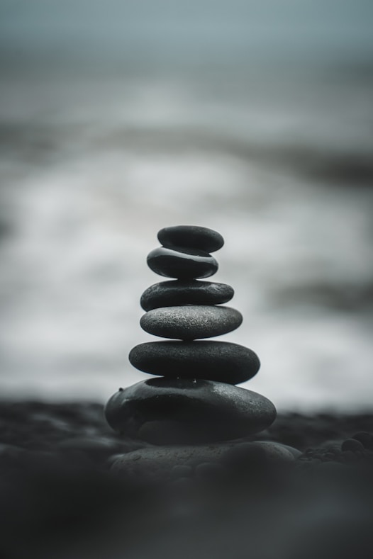 Some stones stacked on top of each other